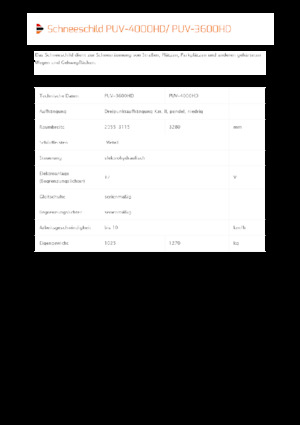 Pługi śnieżne z lemieszem uchylnym Pronar PUV 3600HD