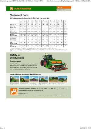 Siewniki Amazone AD 3000 Super RoTec