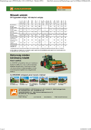 Siewniki Amazone D9 12000 Super