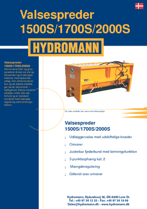 Dołączane rozsiewacze Hydromann 1500 S