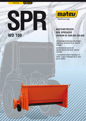 Dołączane rozsiewacze Matev SPR-WD 100