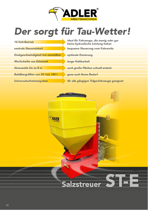 Dołączane rozsiewacze Adler ST-E 105 Profi