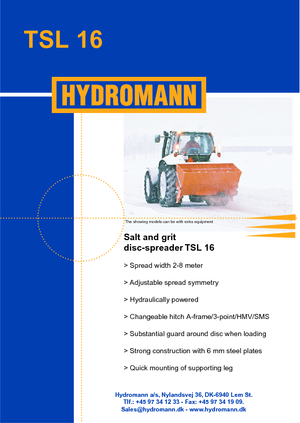 Dołączane rozsiewacze Hydromann TSL 16