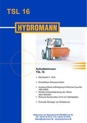 Dołączane rozsiewacze Hydromann TSL 16