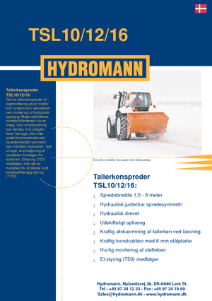 Dołączane rozsiewacze Hydromann TSL 16