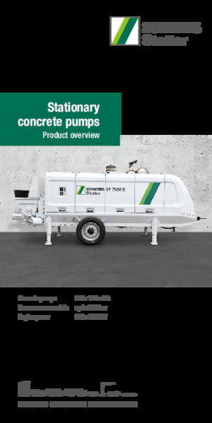 Stacjonarna pompa do betonu SCHWING-Stetter SP 9500 E Container