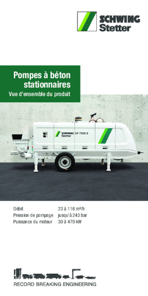 Stacjonarna pompa do betonu SCHWING-Stetter SP 9500 E Container