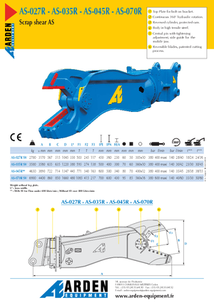Maszyny do cięcia odpadów stalowych Arden AS 027 R SV
