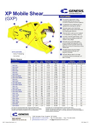 Maszyny do cięcia odpadów stalowych Genesis GXP 700R