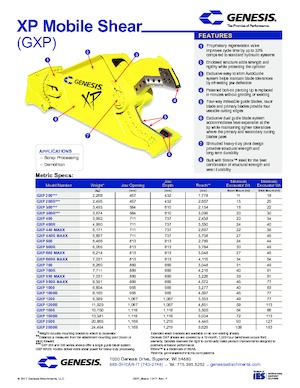 Maszyny do cięcia odpadów stalowych Genesis GXP 700R