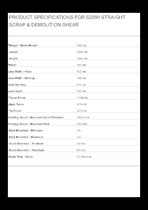 Maszyny do cięcia odpadów stalowych Caterpillar S2090
