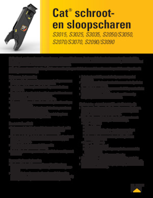 Maszyny do cięcia odpadów stalowych Caterpillar S3070