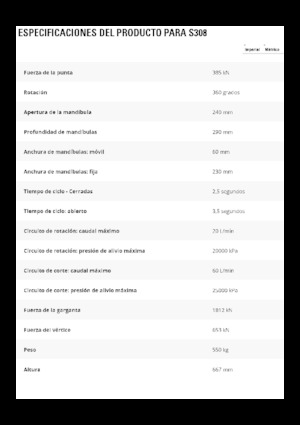 Maszyny do cięcia odpadów stalowych Caterpillar S308