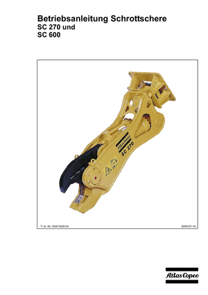 Maszyny do cięcia odpadów stalowych Atlas Copco SC 270