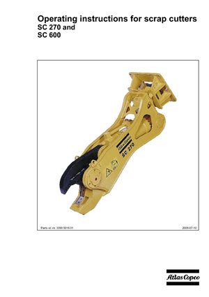 Maszyny do cięcia odpadów stalowych Atlas Copco SC 270