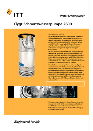 Pompy zatapialne ściekowe Flygt-Pumpen 2630 LR 251
