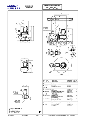 Pompy zatapialne ściekowe Faggiolati G 409 T1M2-P90AA0