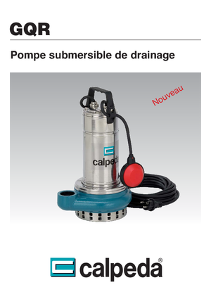 Pompy zatapialne ściekowe Calpeda GQR 10-16