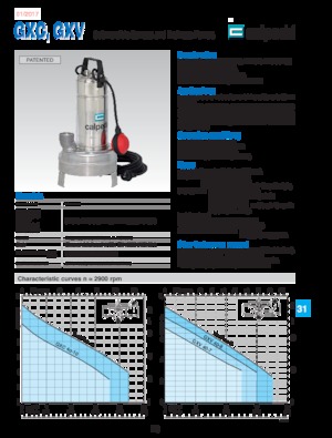 Pompy zatapialne ściekowe Calpeda GXC 40-13