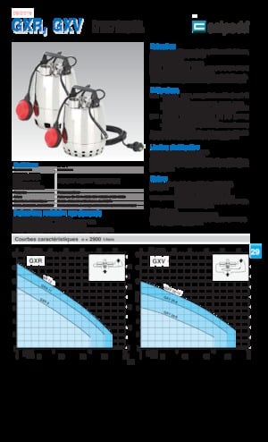 Pompy zatapialne ściekowe Calpeda GXR 12-16