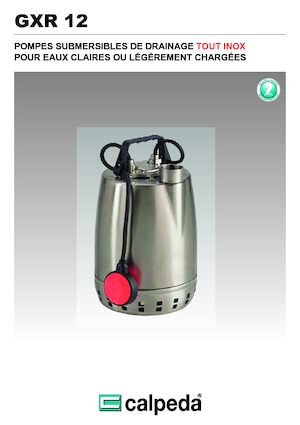 Pompy zatapialne ściekowe Calpeda GXR 12-18