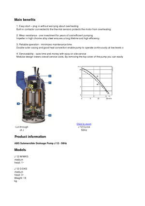 Pompy zatapialne ściekowe ABS-Pumpen J 12 D