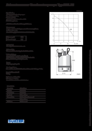 Pompy zatapialne ściekowe Sulzer J 5 W