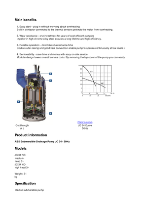 Pompy zatapialne ściekowe ABS-Pumpen JC 34 HD