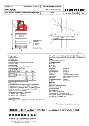 Pompy zatapialne ściekowe Grindex Matador N