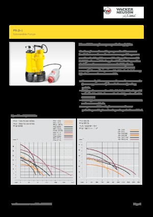 Pompy zatapialne ściekowe Wacker Neuson PS3 1503