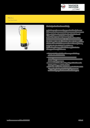 Pompy zatapialne ściekowe Wacker Neuson PST2 400