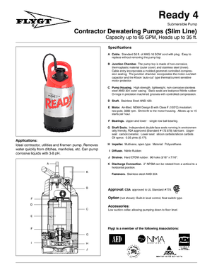 Pompy zatapialne ściekowe Flygt-Pumpen Ready 4