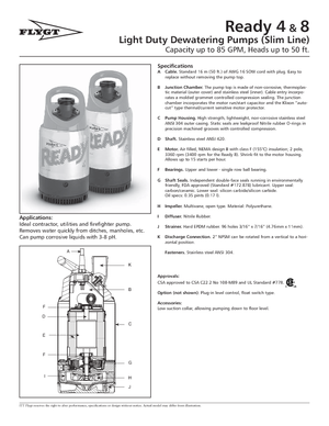 Pompy zatapialne ściekowe Flygt-Pumpen Ready 8