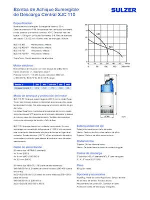 Pompy zatapialne ściekowe Sulzer XJC 110 HD