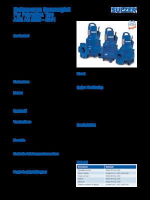 Pompy zatapialne do wody brudnej Sulzer AS 0831 S 22-4 D/TKS