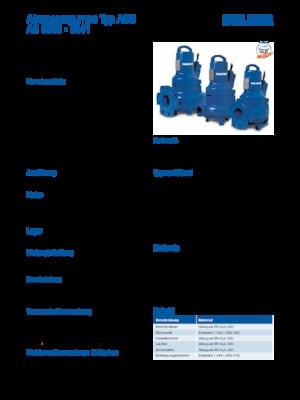 Pompy zatapialne do wody brudnej Sulzer AS 0840 S 17-2 D/TKS