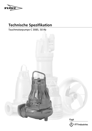 Pompy zatapialne do wody brudnej Flygt-Pumpen CS 3085 LR 432 EEx