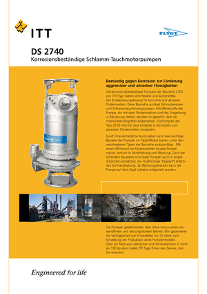 Pompy zatapialne do wody brudnej Flygt-Pumpen DS 2740 LR 243
