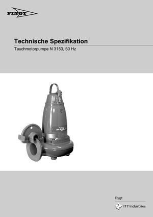 Pompy zatapialne do wody brudnej Flygt-Pumpen NS 3153 LR 272 EEx