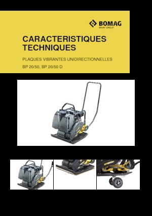Jednokierunkowe Zagęszczarki / płyty wibracyjne Bomag BP 20/50 D