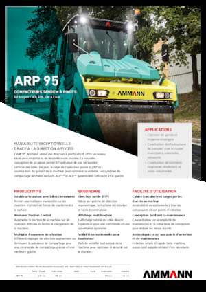 Walce wibracyjne tandemowe Ammann ARP 95