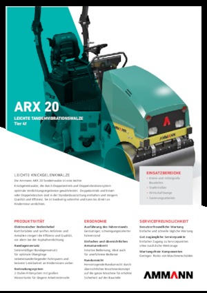 Walce wibracyjne tandemowe Ammann ARX 20