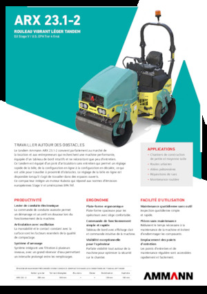 Walce wibracyjne tandemowe Ammann ARX 23.1-2
