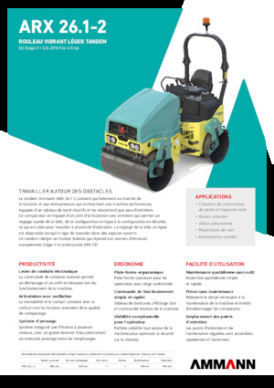 Walce wibracyjne tandemowe Ammann ARX 26.1-2