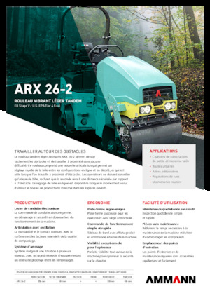 Walce wibracyjne tandemowe Ammann ARX 26-2