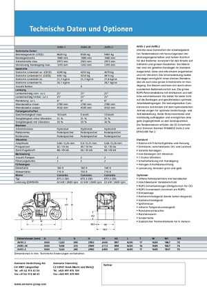 Walce wibracyjne tandemowe Ammann AV 95-2