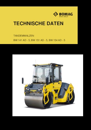 Walce wibracyjne tandemowe Bomag BW 151 AD-5