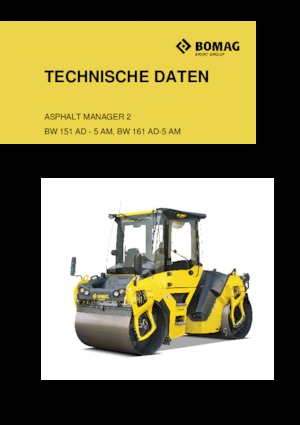 Walce wibracyjne tandemowe Bomag BW 161 AD-5 AM