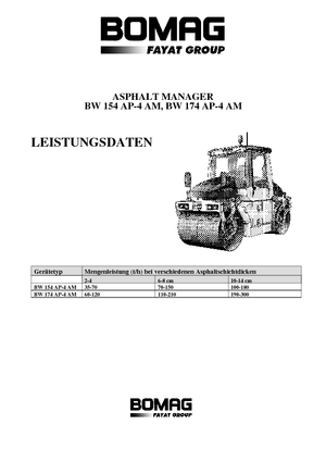 Walce wibracyjne tandemowe Bomag BW 154 AP-4 AM