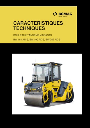 Walce wibracyjne tandemowe Bomag BW 161 AD-5
